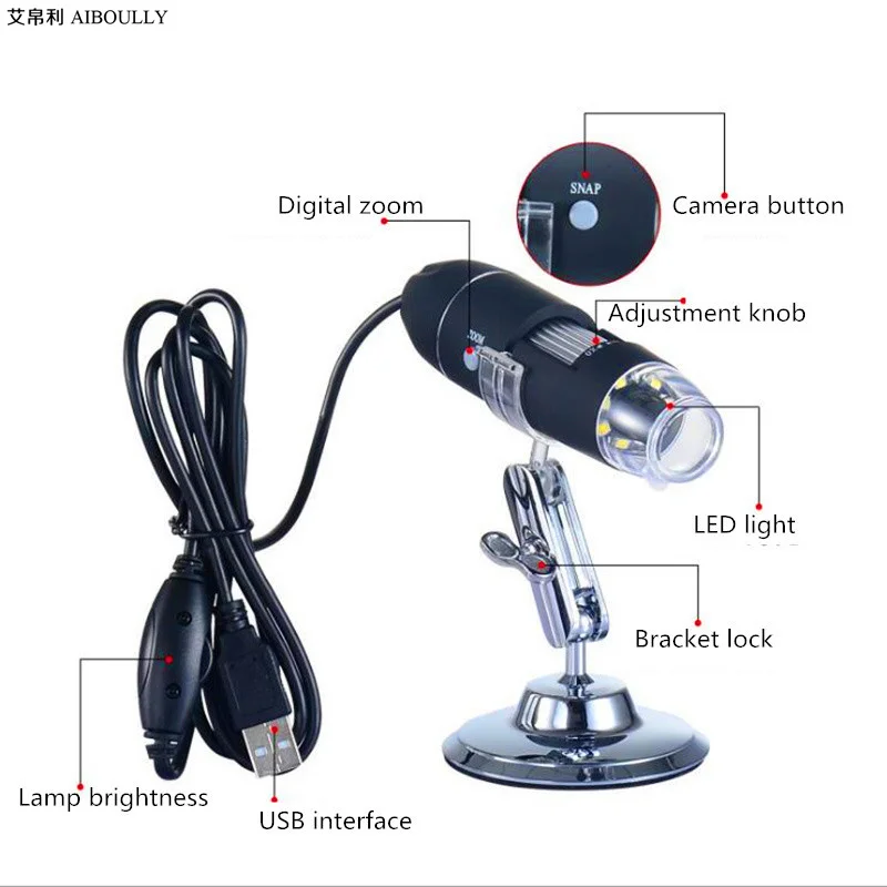 Ручной эндоскоп с увеличительным стеклом 1000x|usb microscope|usb electronic microscopemicroscope microscope |