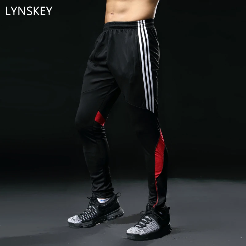LYNSKEY Soccer Training Pants Men With Pocket Football Trousers Jogging Fitness Workout Running Sport Pants
