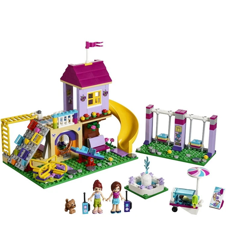 341pcs Girls Compatible With Lepining Friends Heartlake City Playground Building Blocks Bricks Education Toys For Girls