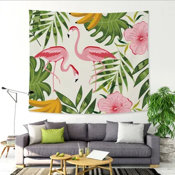 

Flamingo Tapestry Custom Thick Micro Fiber Peach Velvet European Animal Hanging Blanket Curtain Sofa Towel Wall Home Decoration
