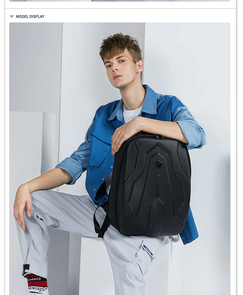 Мужской рюкзак с жестким корпусом, Модный водонепроницаемый 15,6 дюймовый Мужской рюкзак с зарядкой через usb, школьные сумки для колледжа, мужские дорожные сумки Mochila