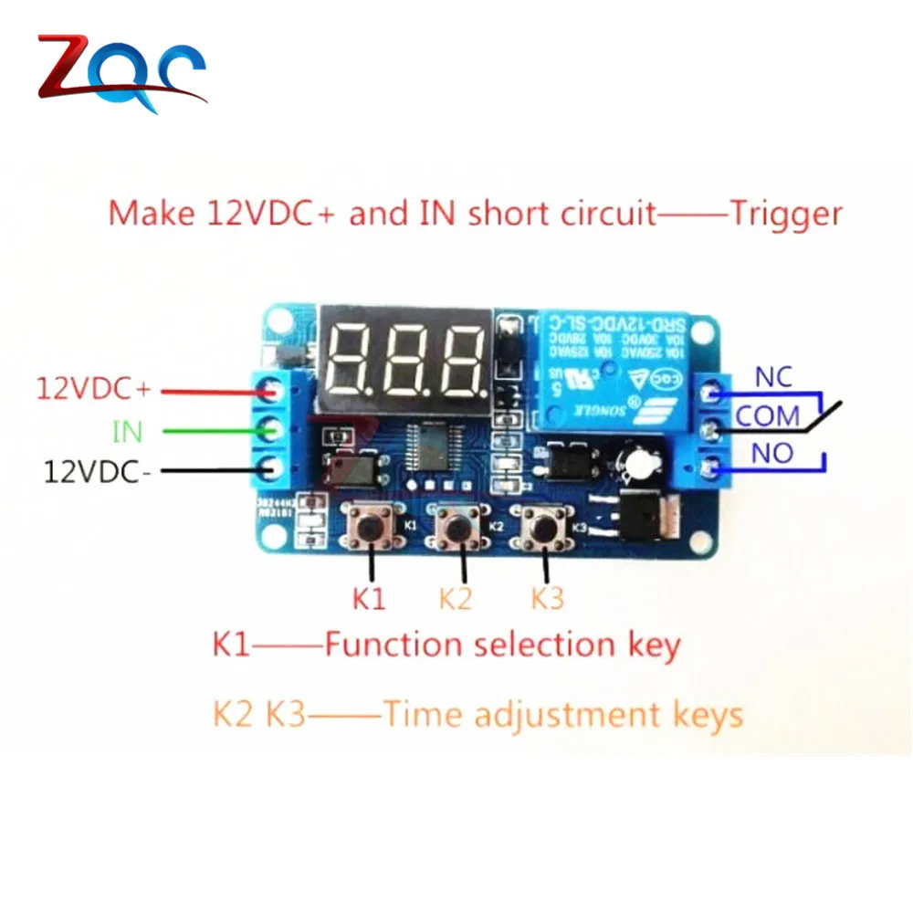 DC 12 В светодиодный цифровой дисплей домашней автоматизации реле задержки Триггера времени цепи таймер управления цикл Регулируемый переключатель релейный модуль