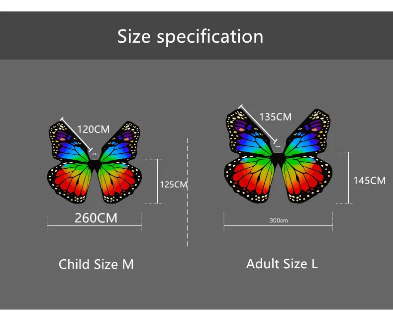 Танец живота Isis крылья для взрослых и детей Радужная Бабочка 360 градусов большая бабочка Реквизит Высокое качество крылья для танца живота нет палки