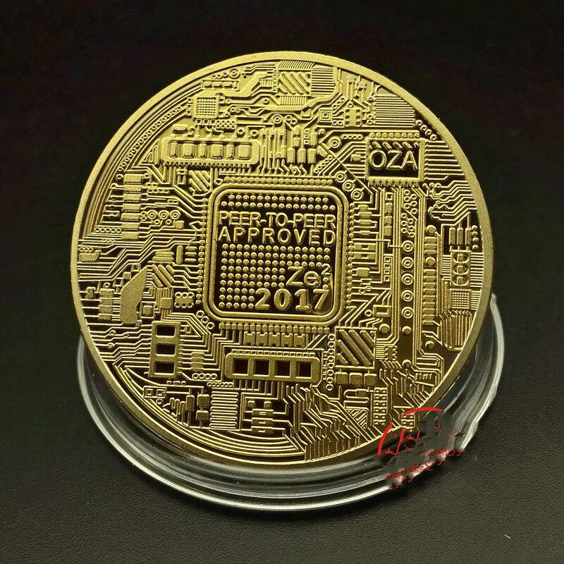 5 шт. 2017 Американский Золотая монета Bitcoin монеты Коллекционные вещи медаль