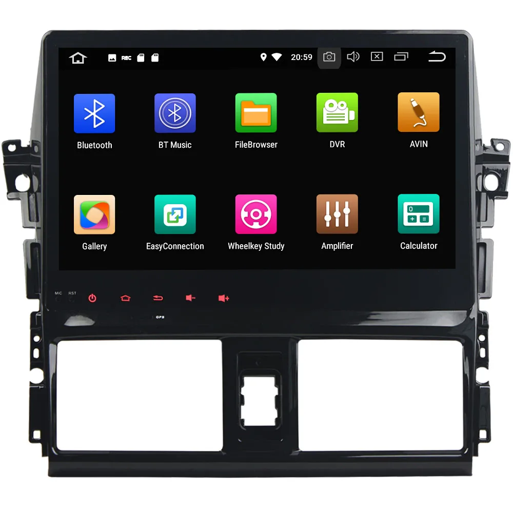 Cheap 10.1" IPS Octa Core 4G Android 8.1 4GB RAM 64GB ROM Car DVD Player Autoradio Stereo GPS Glonass For Toyota Yaris Vios 2013-2016 1