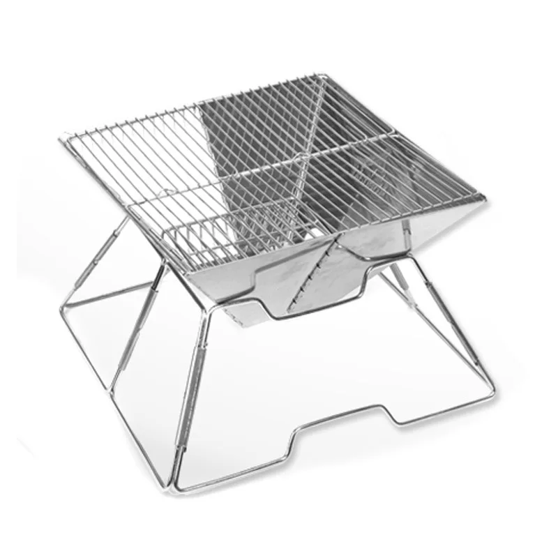 

Outdoor large stainless steel barbecue oven portable multi-functional multi-person picnic carbon stove thickening camping grill