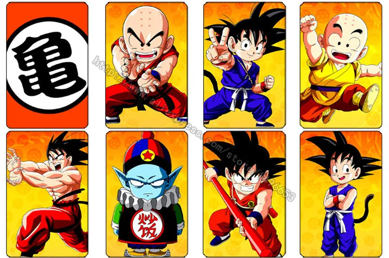 

30 pcs/lot Dragon Ball Card Sticker Classic Toy Super Saiyan Goku Japanese Anime DIY Bank Bus ID Cartoon Card Stickers Kids Gift
