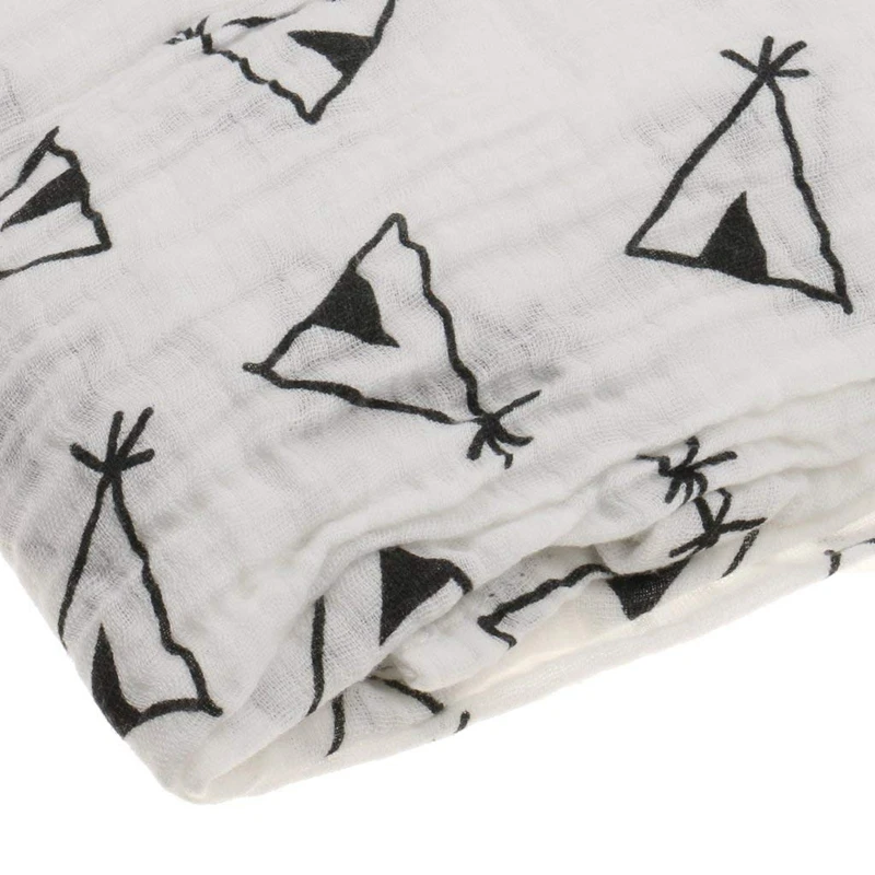Детское Хлопковое одеяло Lange New born Пеленальное Одеяло спальный конверт для малышей одеяло s новорожденных 110 см x 110 см-трёхгранный тент