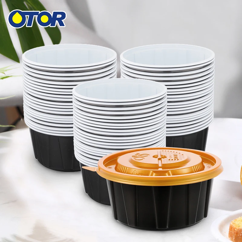 

OTOR 10pcs 12oz 20oz 27oz 34oz Reusable Meal Prep Bento Box Container with Lids Food Storage Container Lunch Box For Microwave