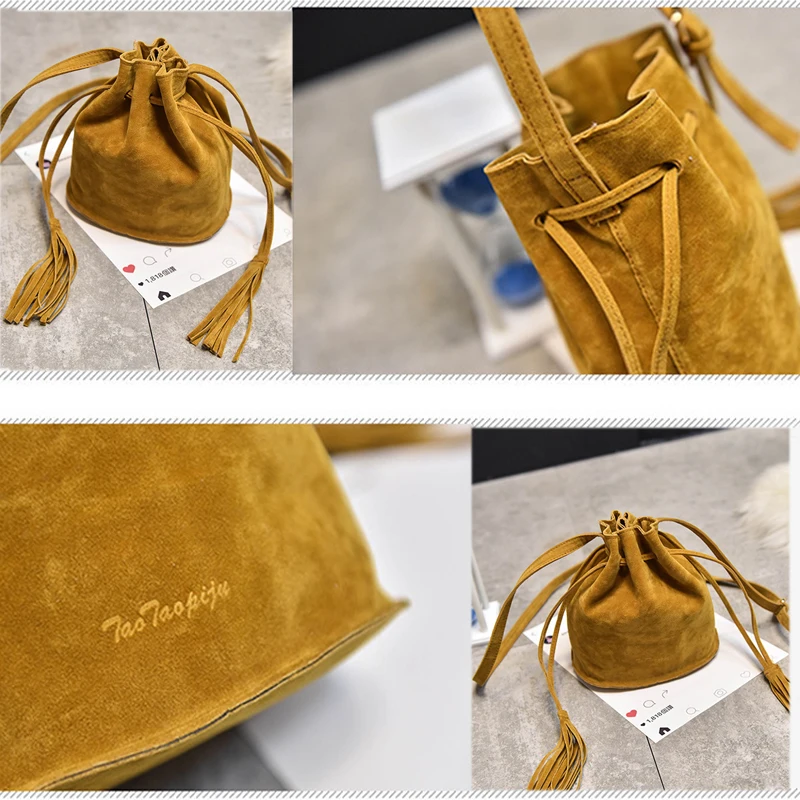 حقيبة دلو برباط شراشيب رسول Crossbody حقائب كتف المرأة حقائب الرجعية مخلب السيدات الإناث الفتيات هدية محفظة حمل