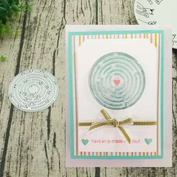 

Metal cutting dies Round maze cut die mold Scrapbook paper craft knife mould blade punch stencils dies