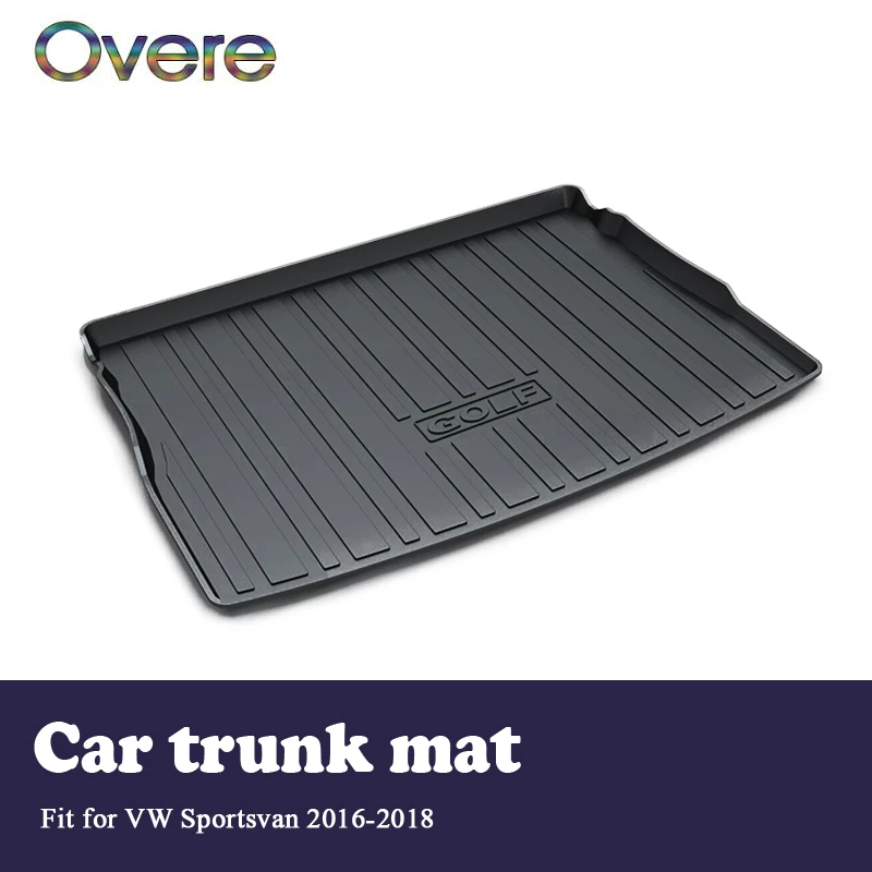

Overe 1Set Car Cargo trunk mat For VW Golf Sportsvan 2016 2017 2018 Styling Boot Liner Tray Waterproof Anti-slip mat Accessories