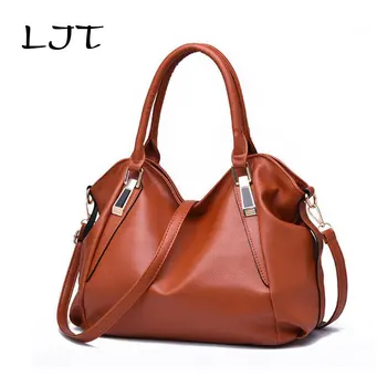 

LJT Vintage Womens Handbag Shoulder Bags Designer Women Casual Large Capacity Tote Bag Soft Shopping Crossbody Bag Dropshipping