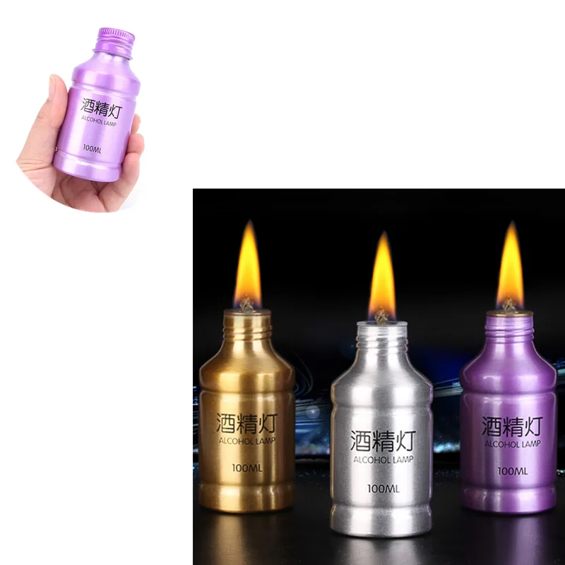

Portable Mini Metal Lamp Alcohol Liquid Stoves For Outdoor survival Camping Hiking Travel 1PCS Random Color