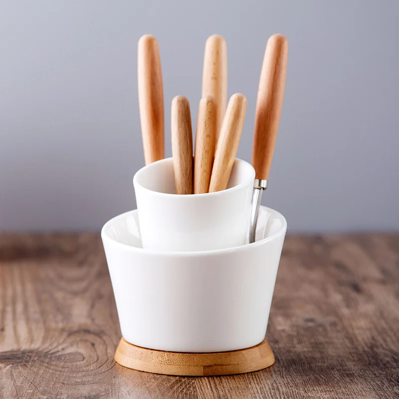 

Ceramic chopsticks tube Multifunctional tableware Shelf Kitchen spoon Storage rack Chopsticks Chop chopsticks Cage