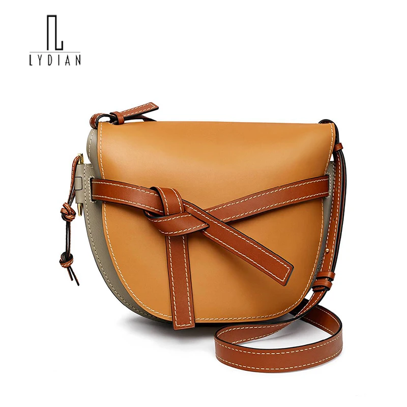 

Lydian Famous Saddle Bag Women 2018 Summer String Style Shoulder Bag Color Mixed Bow Oblique Handbag Fashion Lady Totes Clutches