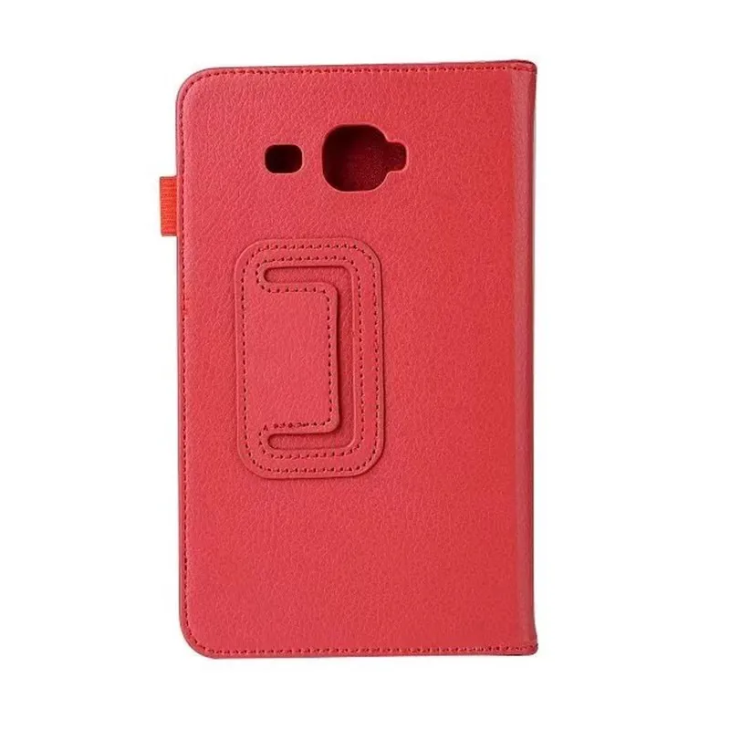 Для samsung Galaxy Tab A A6 7,0 SM-T280 SM-T285 подставка из искусственной кожи с откидной Умный Магнитный чехол Чехол для samsung T280 T285 в виде ракушки+ ручка - Цвет: red
