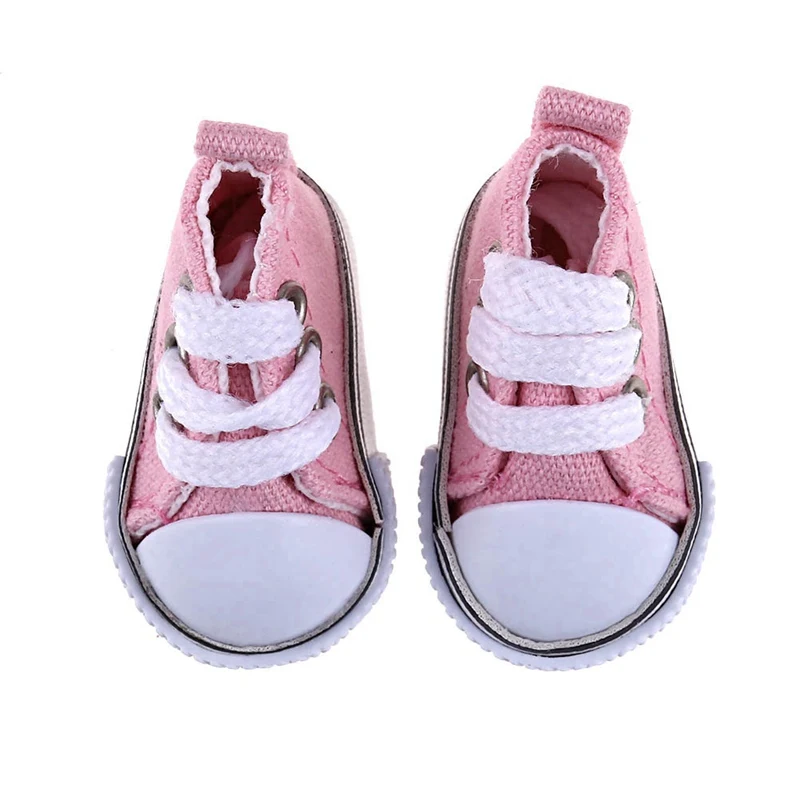 

5 Colors 5CM Fashion Denim Canvas Mini Toy Shoes For Doll Fit For 1/6 30CM Doll Accessories