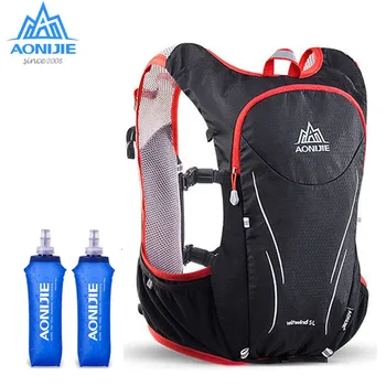 

AONIJIE 5L Outdoor Backpack Marathon Vest Pockets Bag for Running Rucksack Cycling Safety Gear With 1.5L Hydration Bladder