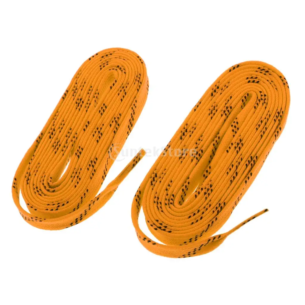 1 Pair Premium Durable Strong Nylon Sports Ice Hockey Skates Boots Shoe Laces Shoelace 96 108 120 inch - All Colors & Sizes