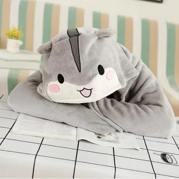 

Cartoon My Neighbor Totoro Soft Hooded Cloak Air Condition Blanket Plush Toy Girls Birthday Christmas Gift #1055