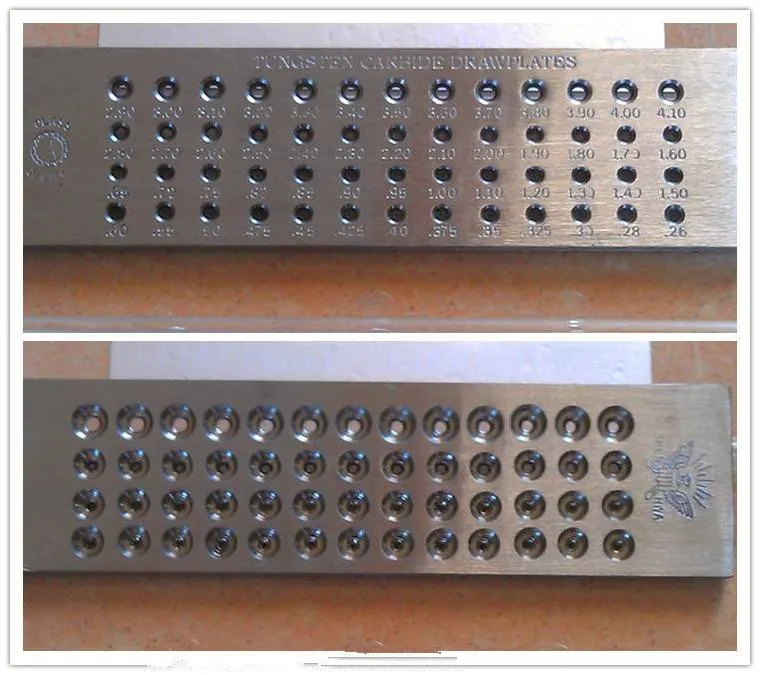 

52 Hole Tungsten carbide draw plate ROUND 0.26 to 4.1mm NEW