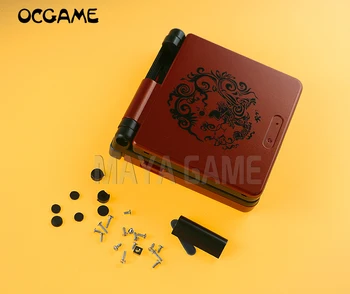 

OCGAME New for Gameboy Advance SP for GBA SP Full Housing Shell Case for Chinese Dragon Red Black
