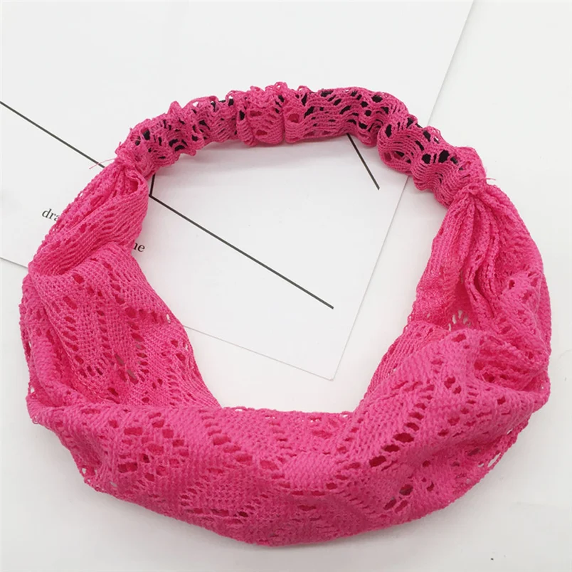 2018 New Women Yoga Lace Hollow Head Wrap Wide Headband Flower Hairband Hair Band Accessories Wholesale And Wholesale  #K29 (14)