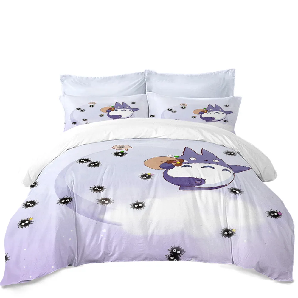 Комплект постельного белья Cuet Totoro, детский мультяшный пододеяльник, набор красочных постельных принадлежностей с растительным принтом, праздничная подарочная наволочка, домашний декор D40 - Цвет: AS140