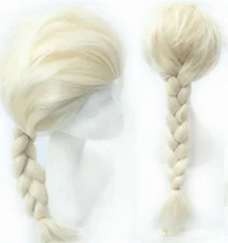 Blanco trenza larga peluca de pelo princesa pelo de la trenza trenza floja princesa cosplay del anime de la peluca cosplay