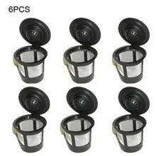 6 шт многоразовая нержавеющая сталь фильтр для кофеварки