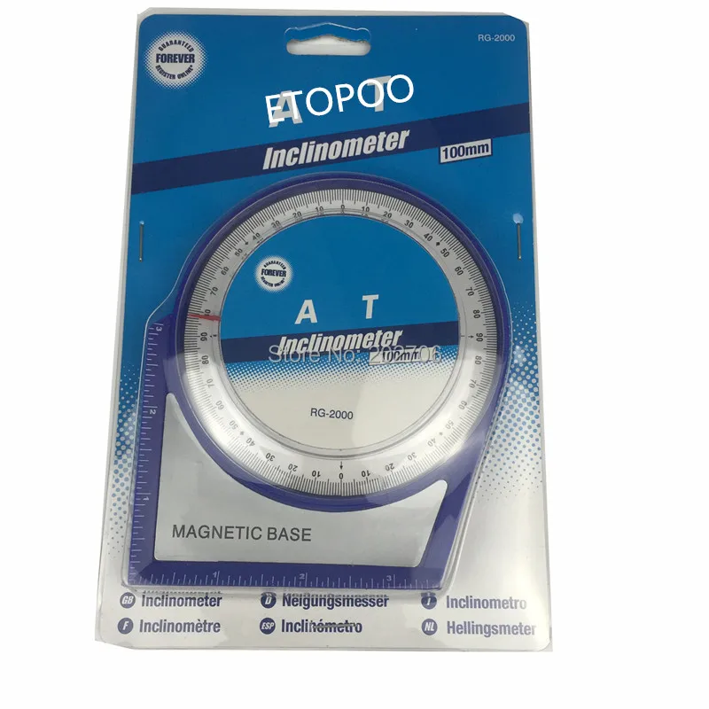 100mm Inclinometer with magnetic base measure level Angle Slope Finder Level Gauge Tilt Sensor