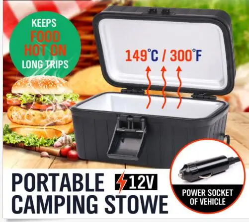 Buy Wholesale China Lunch Box Stove 12 V Portable Car Hot Food Warmer  Heated Electric Oven Camping & Lunch Box at USD 14.85