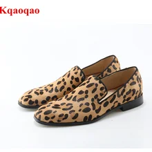 Cap-Toe Sapato Masculino New Designer Superstar Hot Slip On Trainers Flats Men Shoe Casual Shoes Loafers Low Top Leopard Pattern