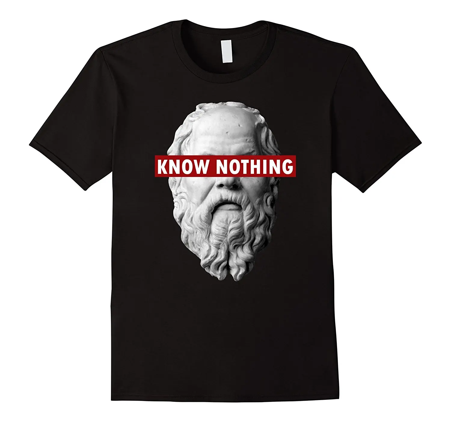 

"KNOW NOTHING SOCRATES" Trendy Graphic T-Shirt Short Sleeve Mens Formal T Shirts 2019 New Summer Men Hot Sale Fashion
