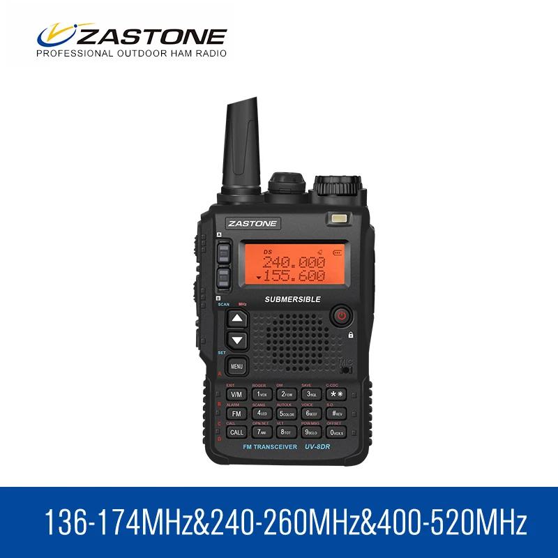 Рация Zastone UV 8DR VHF/UHF 136 174MHz 240 260MHz 400 520MHz трехдиапазонный 128 CH UV8DR двухстороннее радио