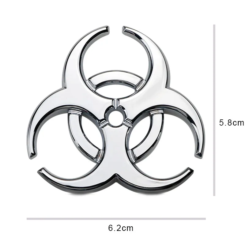 Винтажные 4 кольца Biohazard биологическая опасность зонтик хромированный металлический выдалбливающий значок эмблема автомобильный Стайлинг декоративные наклейки