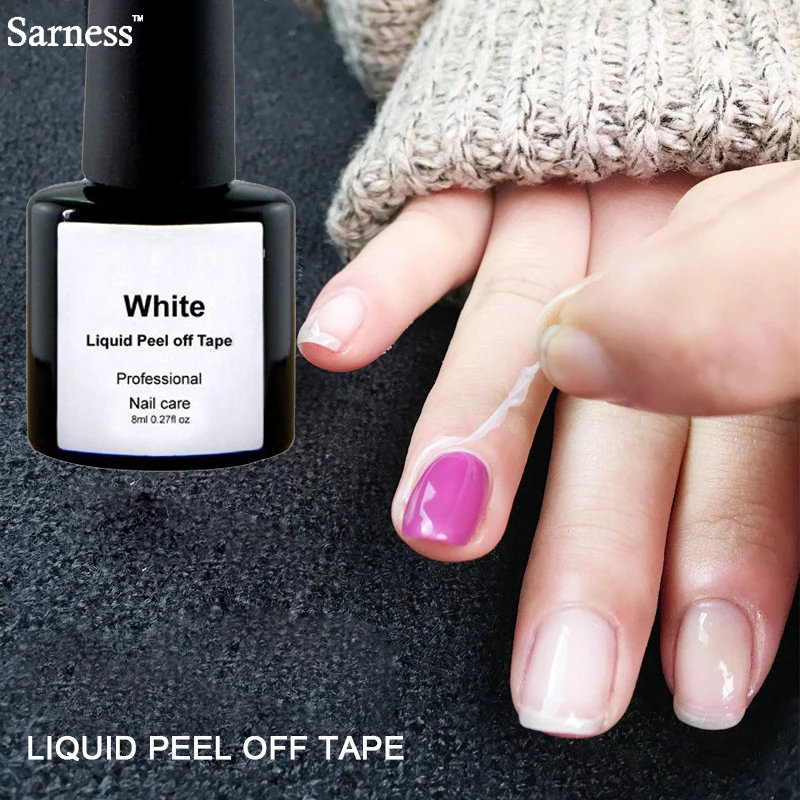 Sarness Easy Clean Tape Nail Polish Peel Off Liquid Tape From Nails
