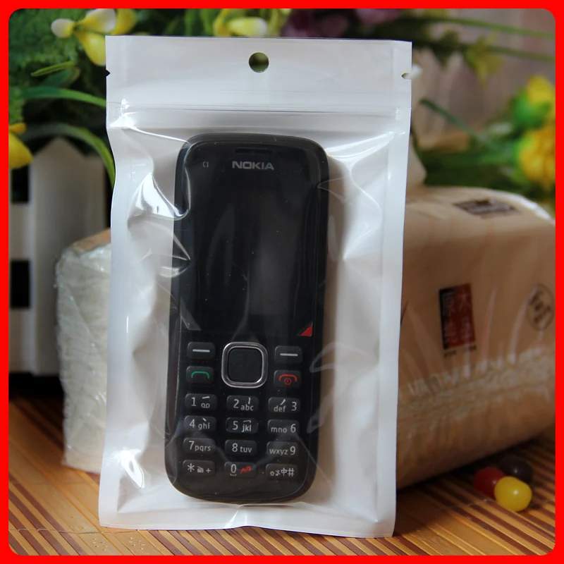 

200pcs/lot 10cm*22cm*160mic High Quality Clear+White Cellophane Bags Gift Bags