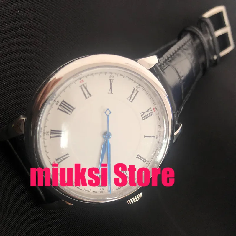 40mm corgeut Automatic white dial blue hands steel case mens Watch | Наручные часы