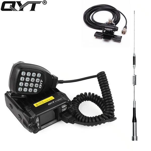 QYT KT-8900D 25 Вт автомобильное крепление двухстороннее радио с программным кабелем обновление KT-8900 мини мобильное радио с четырехдиапазонным большим ЖК-дисплеем - Цвет: Package 6