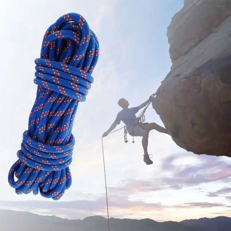 

Paracord rock climbing 20M 3kN Outdoor Rock Lanyard Diameter 10mm High Strength Safety Camping Cord Hiking survival Accessory