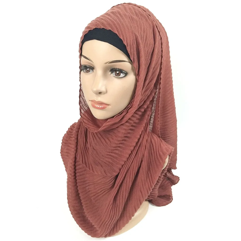 S4 50 шт высокого качества crinkle вискоза хиджаб шарф платок крошка женский шарф/платок-шарф повязка на голову 180*80 см можно выбрать цвета