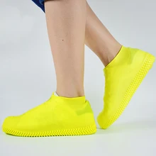 1 пара силиконовых Противоскользящих водонепроницаемых чехлов для обуви, многоразовые резиновые сапоги для мотоцикла, байка, синие желтые для мужчин и женщин