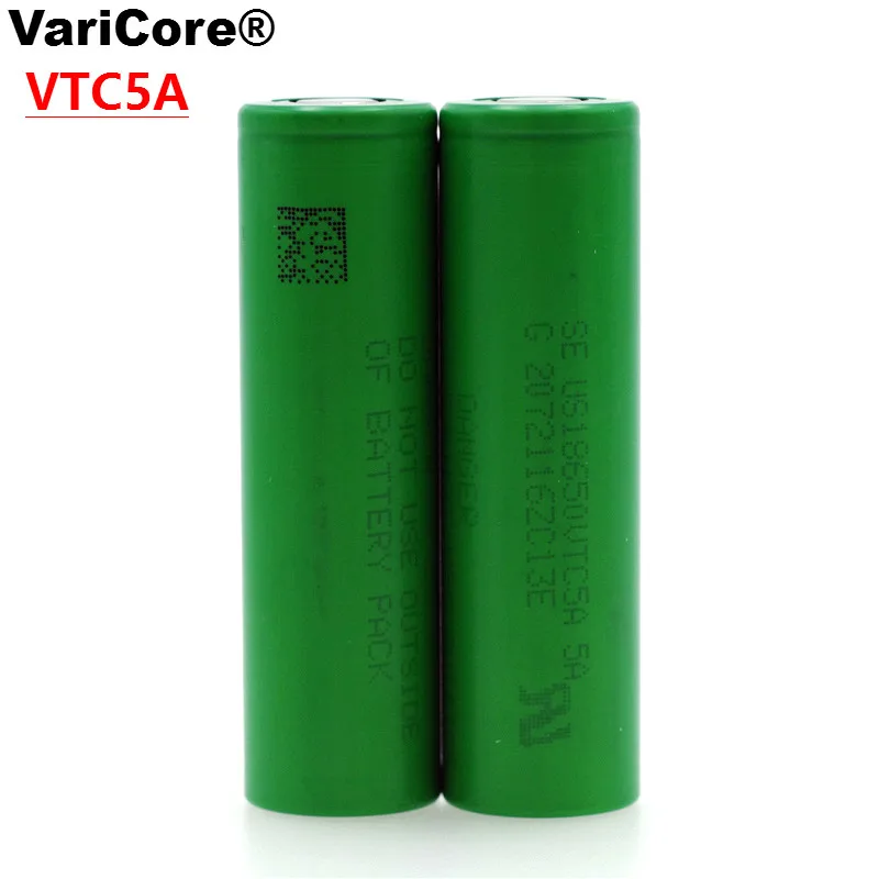 2 шт./лот VariCore VTC5A 2600 мАч 18650 литиевая батарея 30A разряда для sony US18650VTC5A электронная сигарета ues