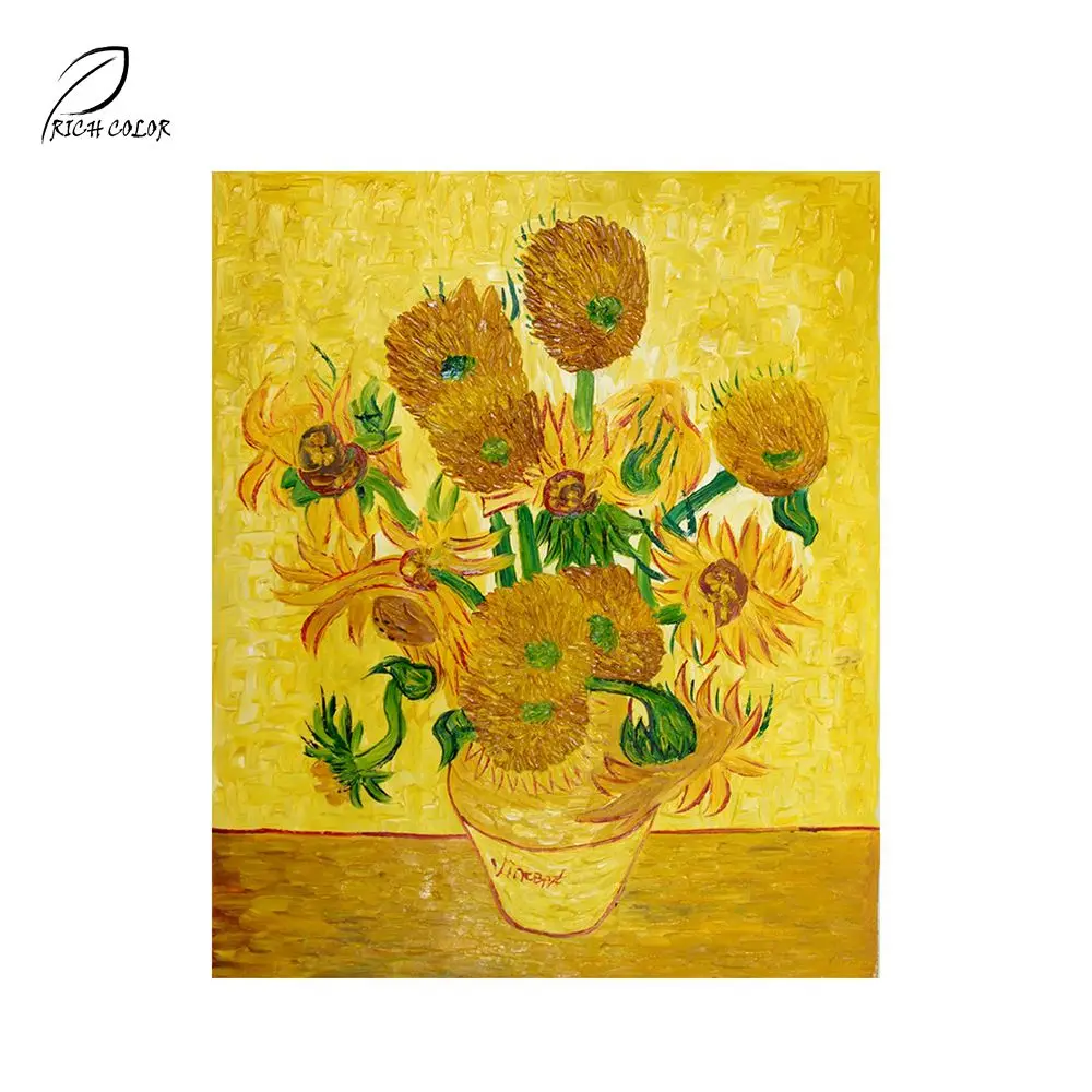Богатый цвет Ван Гог Подсолнух 20x24 &quotручная роспись маслом на холсте домашний