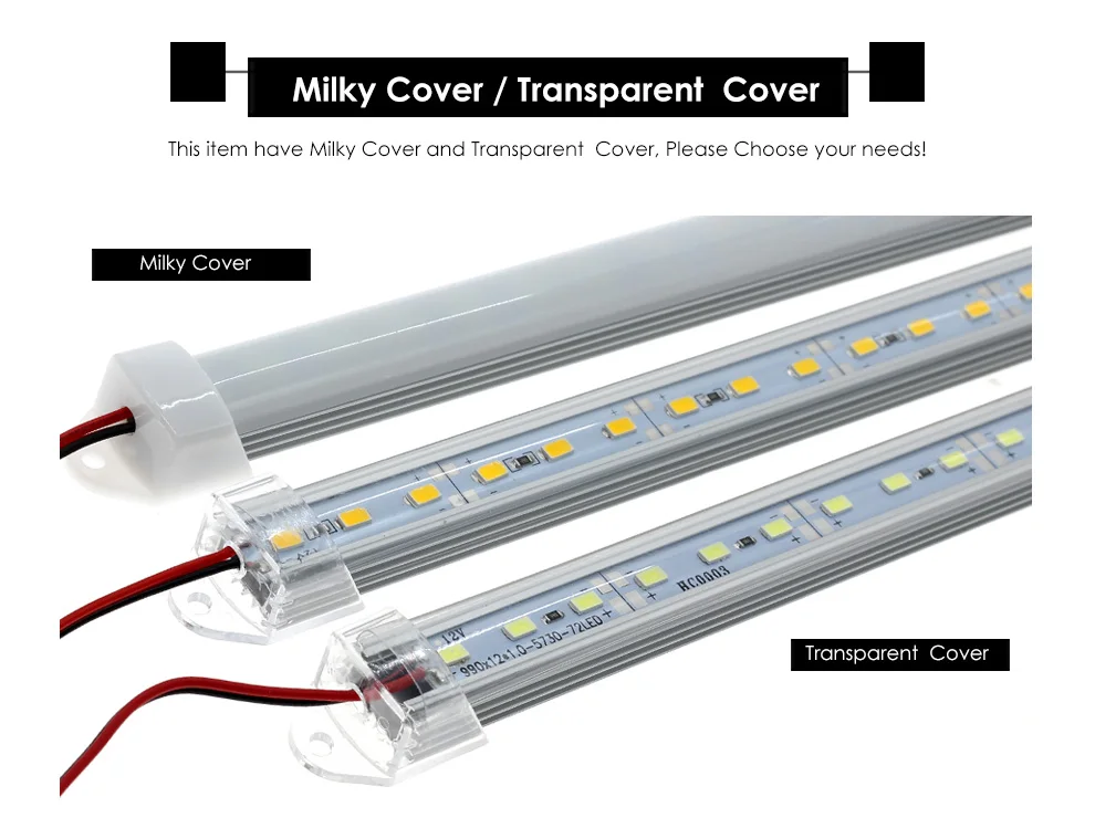 5 шт./лот светодиодный бар огни DC12V 5730 светодиодный Жесткий полосы 50 см 36 светодиодный s высокой яркости светодиодный с U алюминиевый корпус+ PC крышка