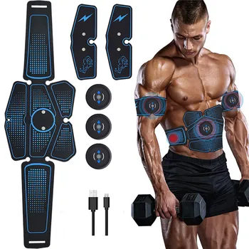 

Abdominal Muscle Stimulator Trainer EMS Abs Fitness Equipment Training Gear Muscles Electrostimulator Toner Exercise At Home Gym