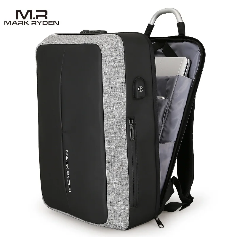 Mark Ryden, новинка, мужской рюкзак с защитой от кражи, зарядка через usb, без ключа, замок TSA, дизайн, мужской деловой модный рюкзак для путешествий