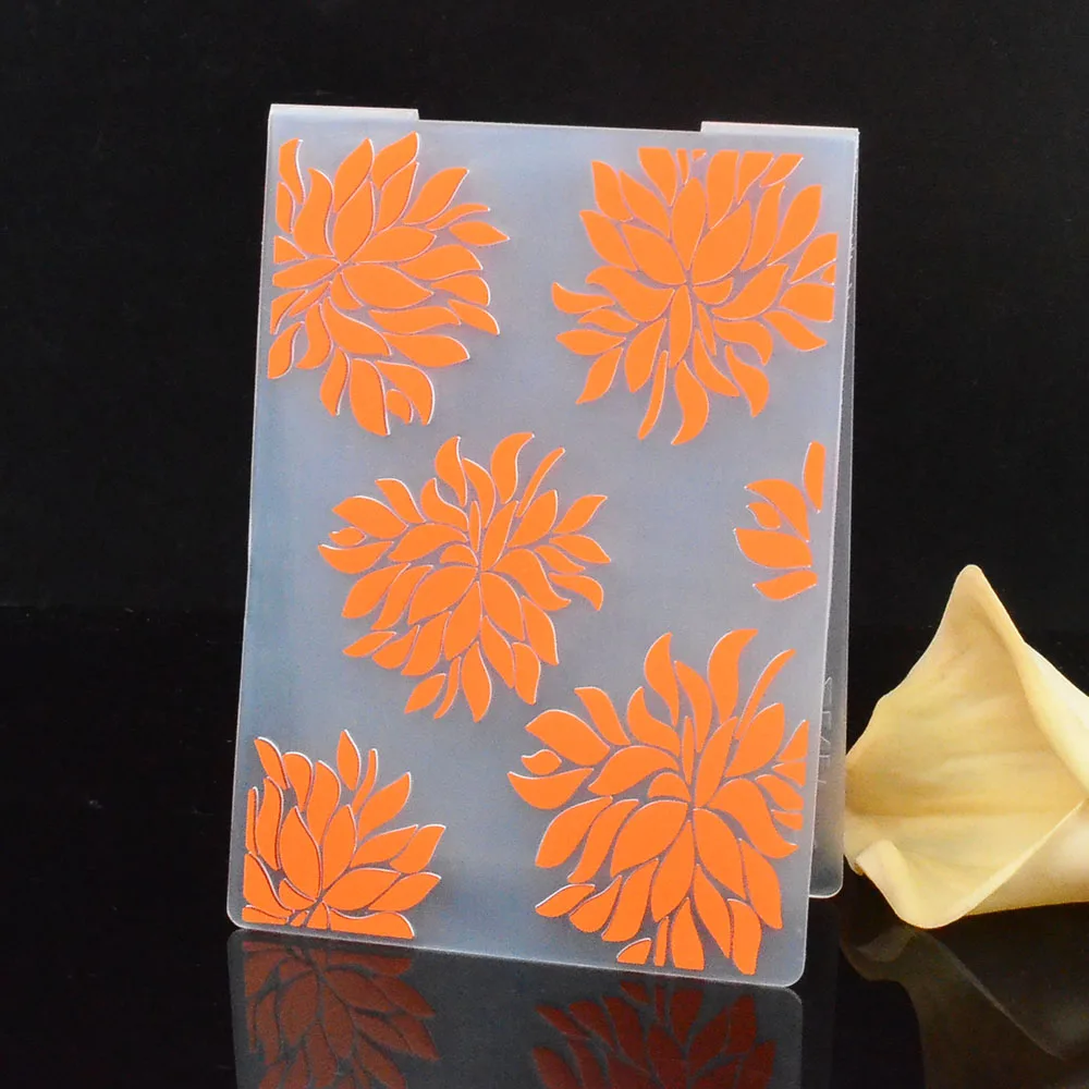 Цветочный пластиковый с тиснением папка для скрапбукинга DIY Фотоальбом Ремесла Подарочный шаблон